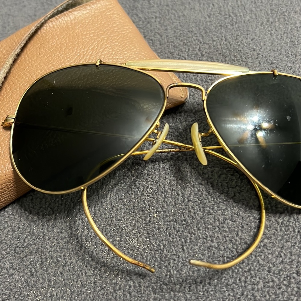 Vintage Ray Ban Aviator Outdoorsman Glasses with Original Case - Picture 2 of 11